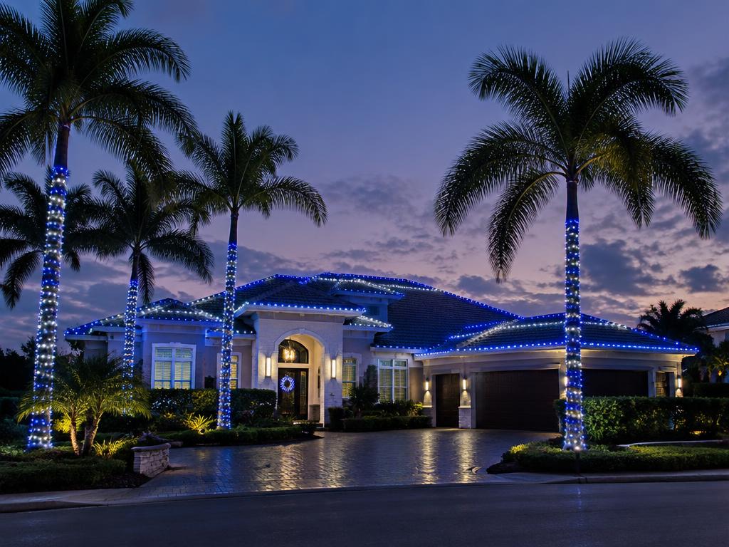 Custom Colors Christmas lighting example